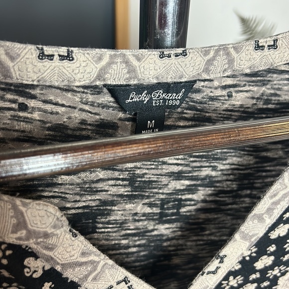 LUCKY BRAND Placed Scarf Top medium - Picture 5 of 7